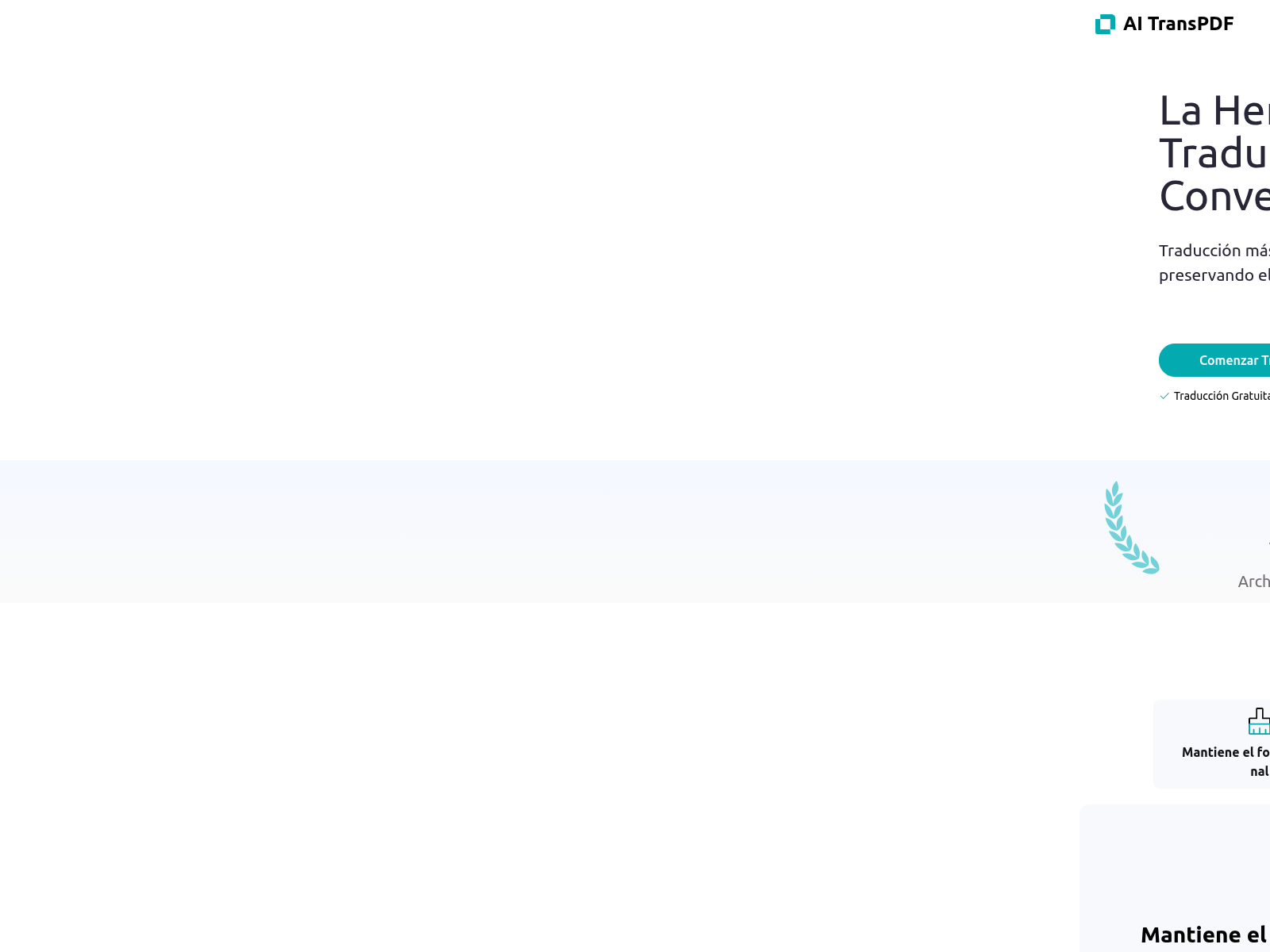 AI TransPDF:  AI-powered PDF translation and processing service.
