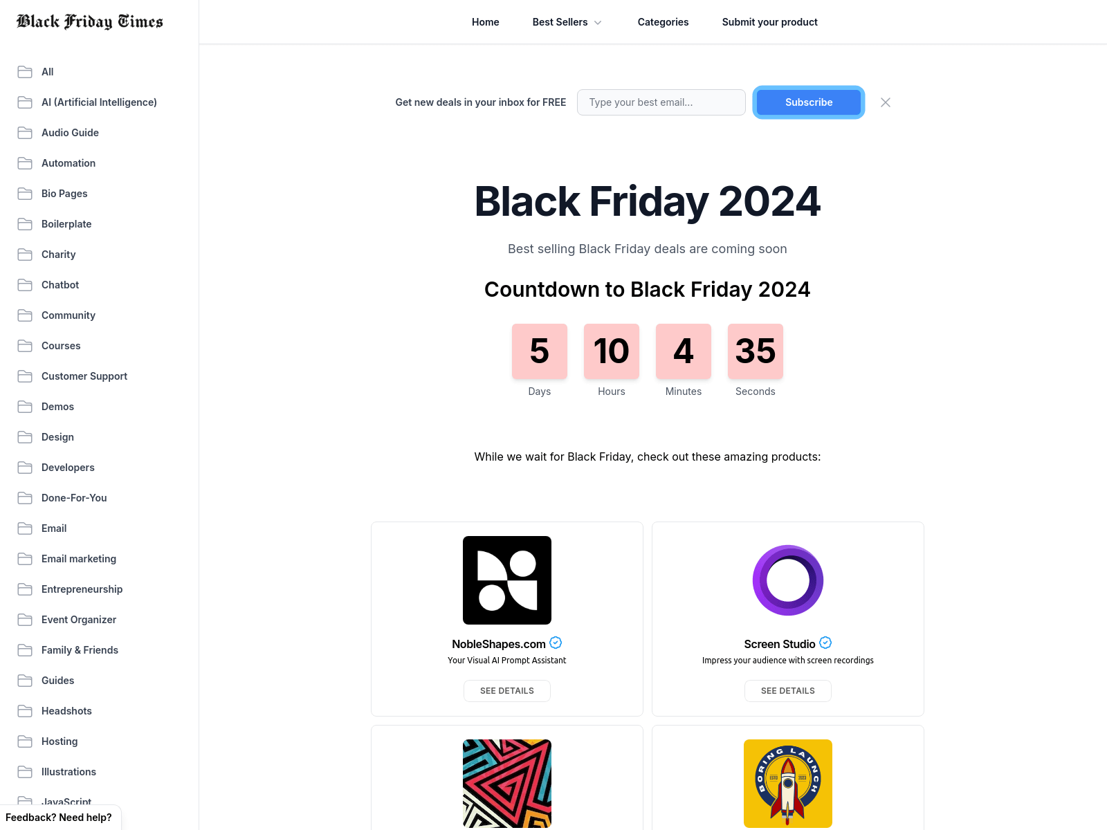 Curated daily deals on software, services, and more; Black Friday deals all year round.
