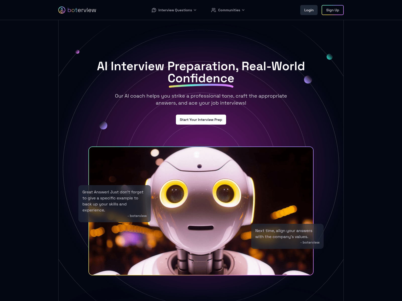 AI coach for interview prep, boosting confidence and professional answers.