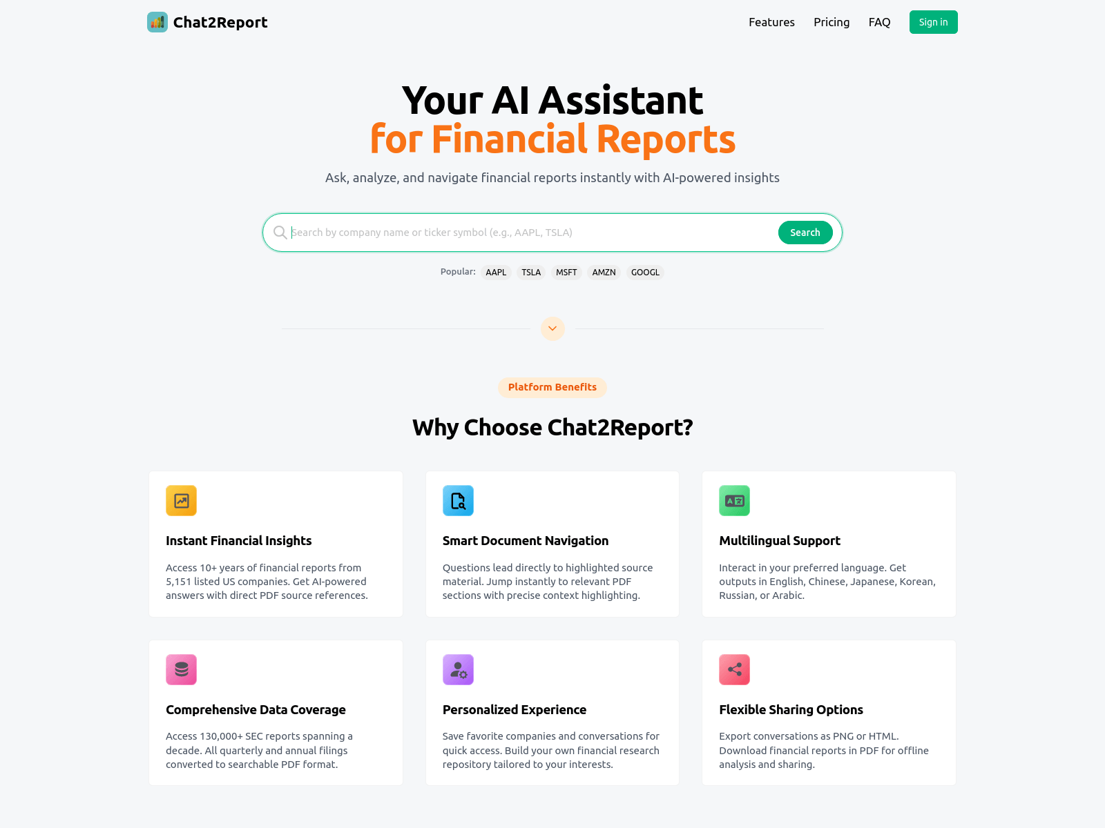 AI-powered assistant for instant analysis and navigation of financial reports.
