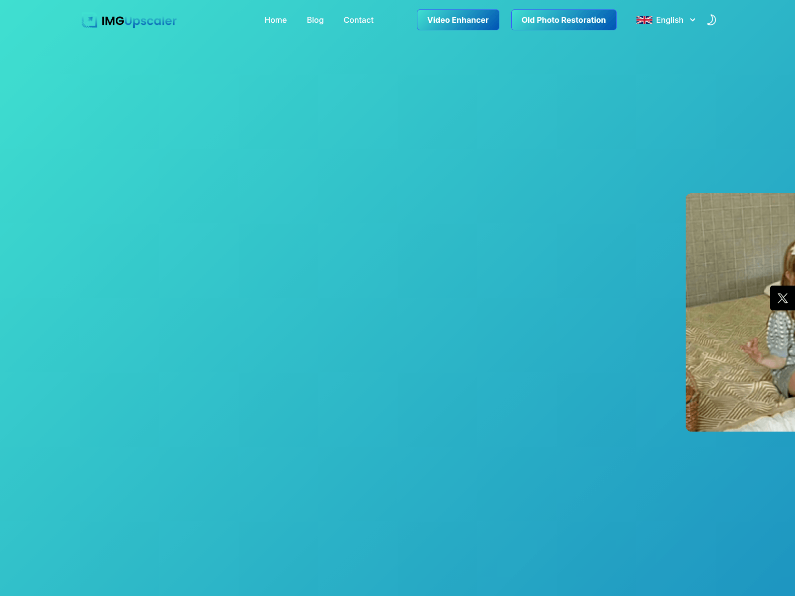 Free AI image upscaler and enhancer;  enhances, sharpens, and restores photos,  supports multiple formats,  no signup needed.
