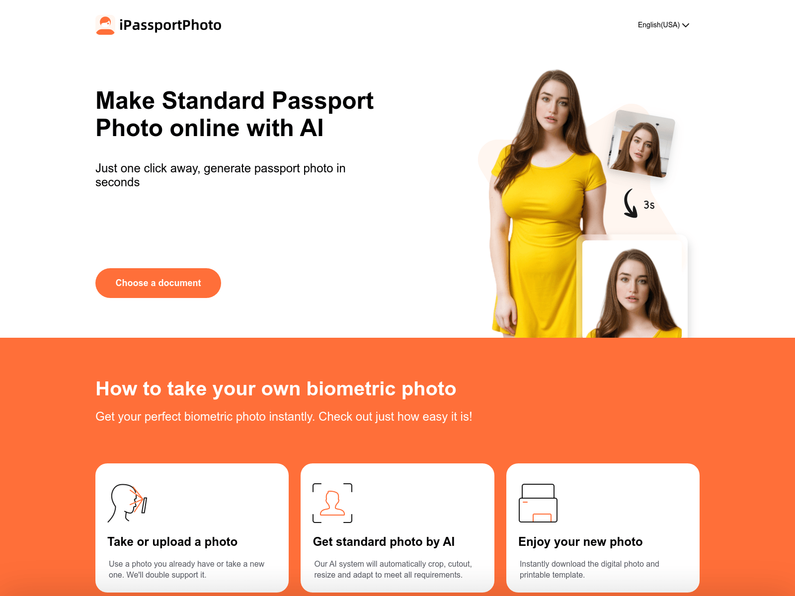 AI-powered passport photo generator; creates compliant photos in seconds from uploaded images.
