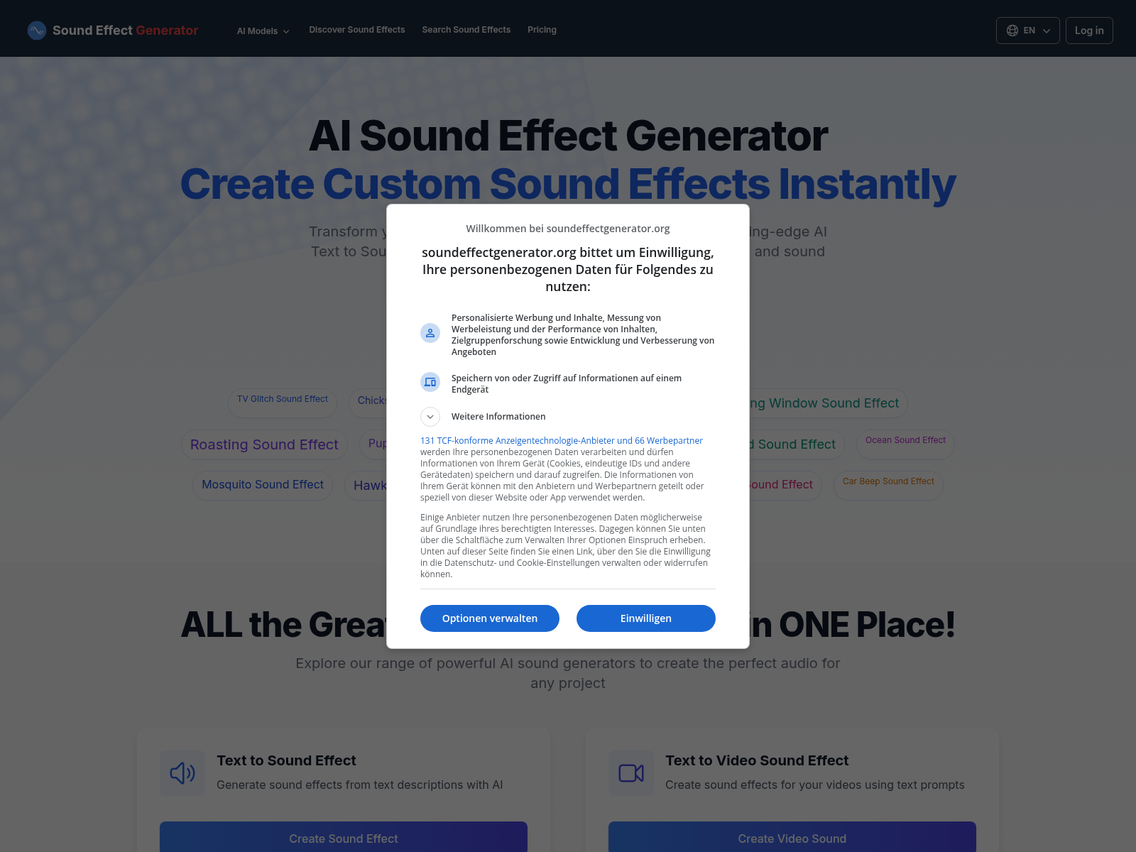 AI-powered sound effect generator; create custom sounds instantly from text or video; offers free and paid plans with commercial licenses.

