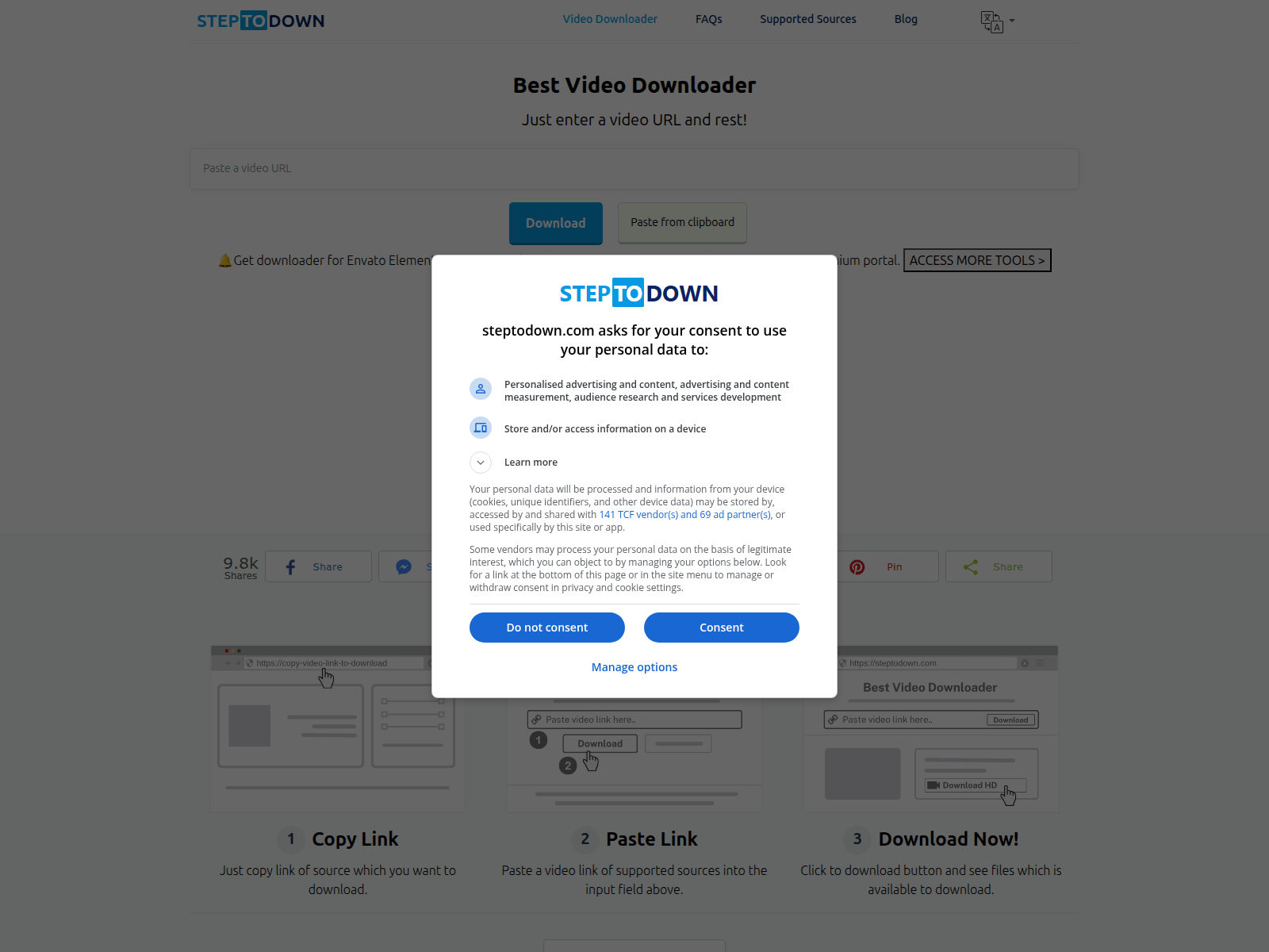 Download videos and images from social media and web platforms easily.