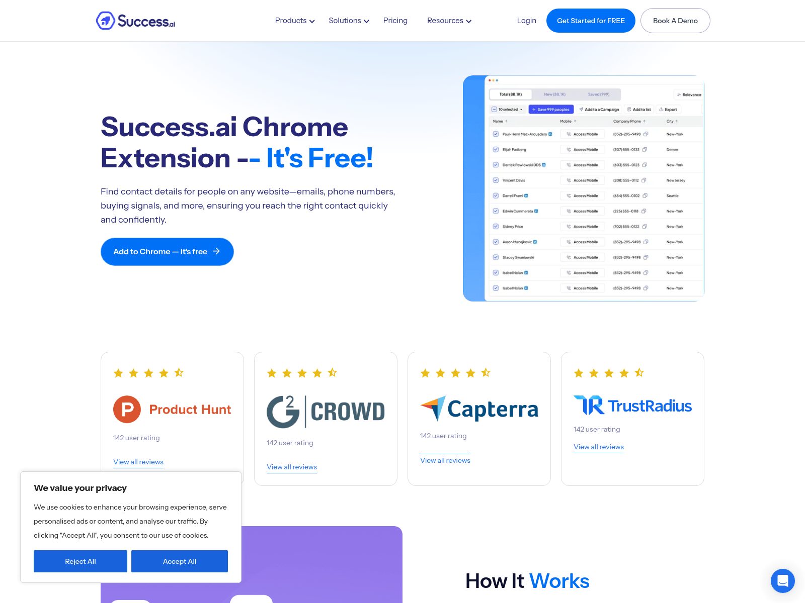 Success.ai offers a free AI-powered email finder and lead generation tool for B2B sales, marketing, and recruiting.
