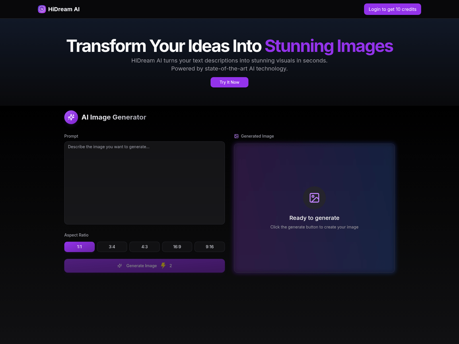 HiDream AI is a free online AI image generation platform that transforms text descriptions into high-quality custom images.
