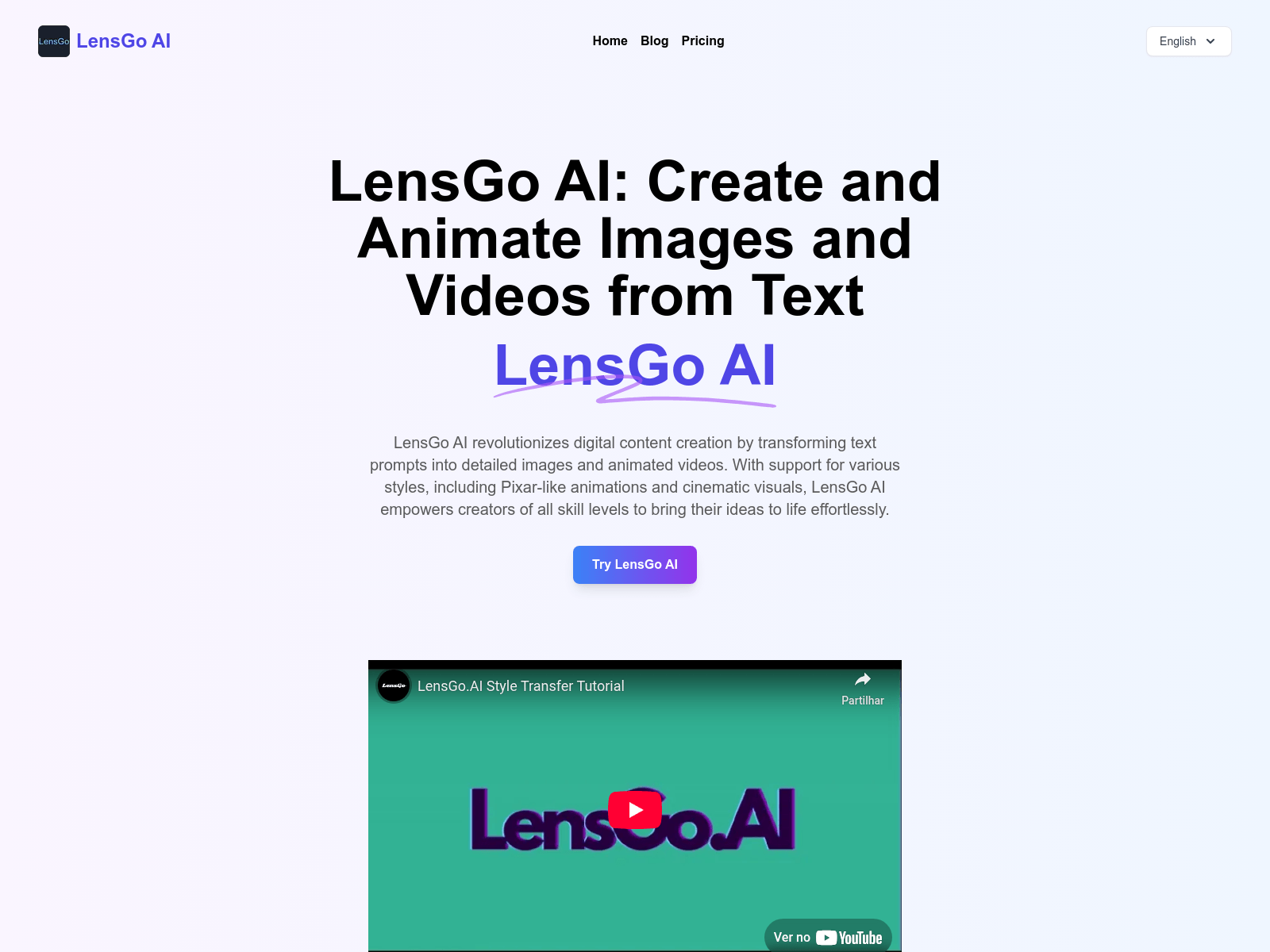 LensGo AI generates images and animated videos from text prompts, offering style customization and a user-friendly interface.

