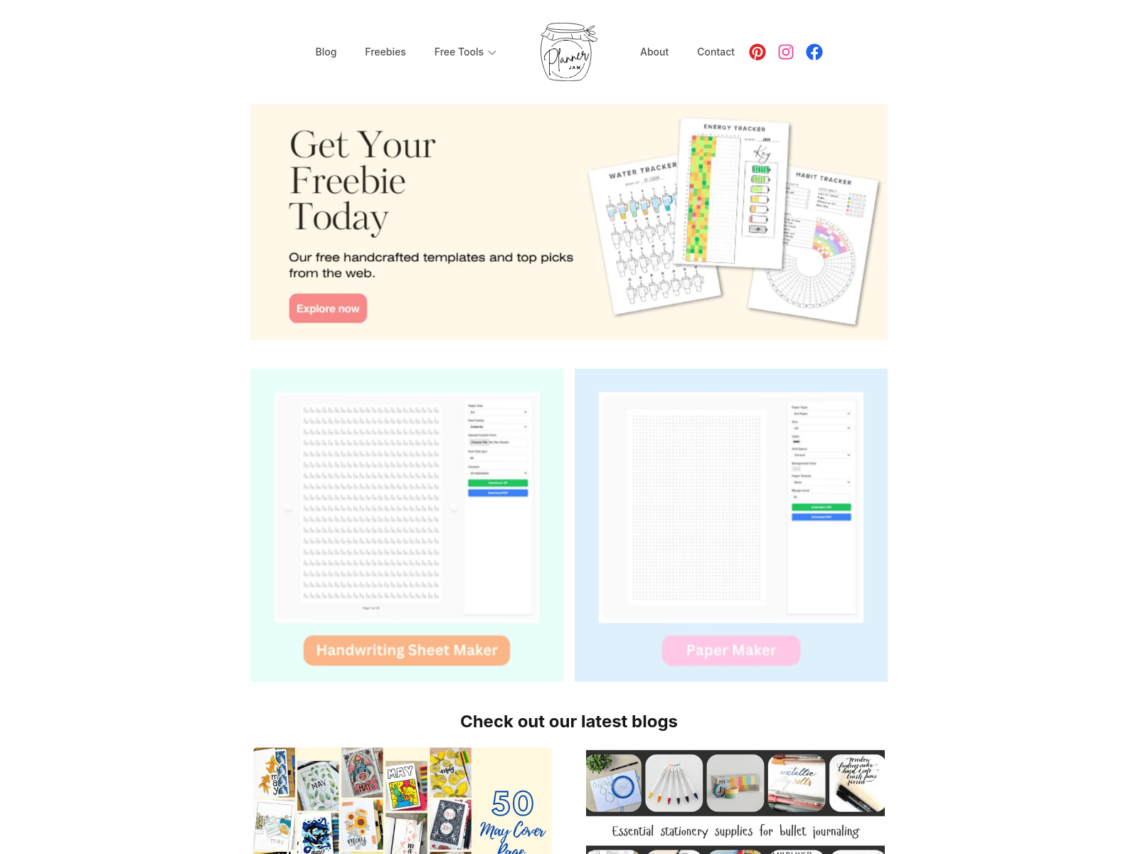 Planner Jam offers bullet journaling tools, resources, templates, and a blog with planning inspiration and tips.

