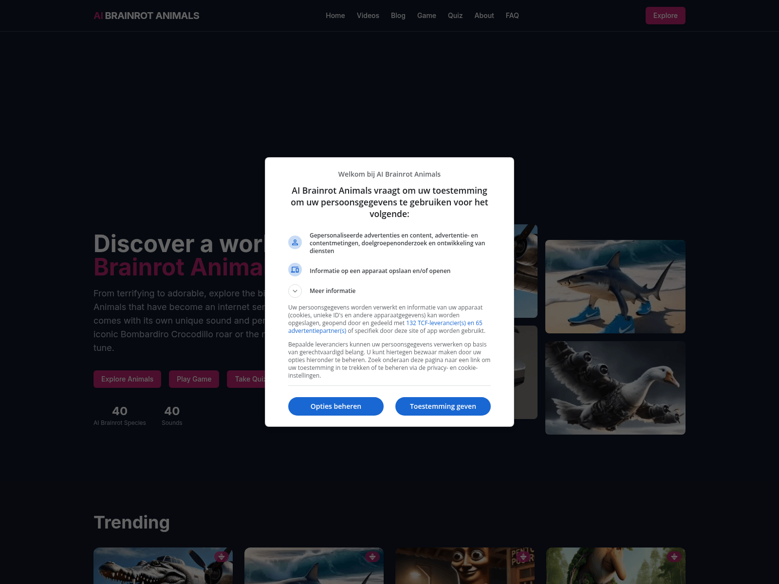 AI-generated bizarre animals, games, and quizzes; explore a world of unique creatures with sounds and personalities.